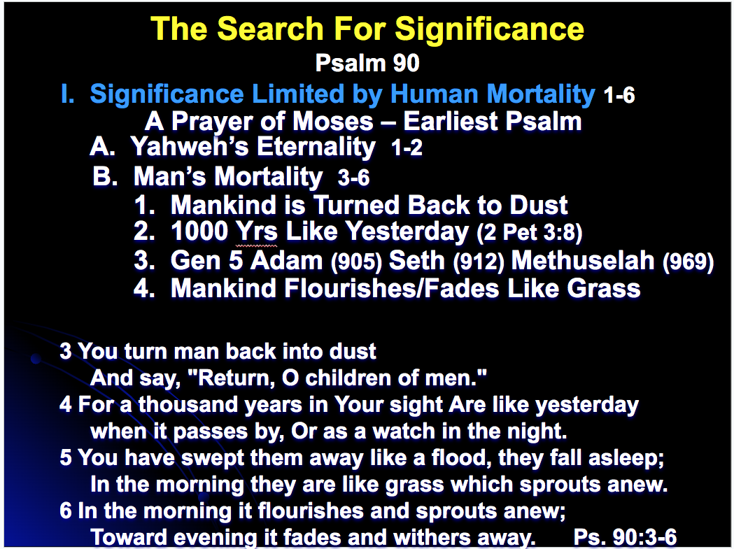 Coastal Christian | The Search for Significance | Psalm 90 | Dr. Dick Emmons-p3